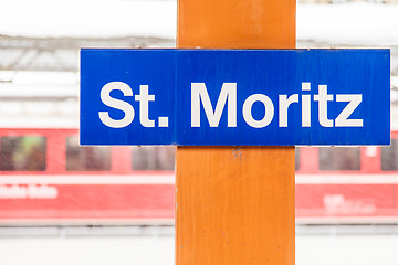 Image showing St. Moritz Train Station