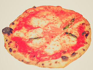 Image showing Retro look Pizza Margherita