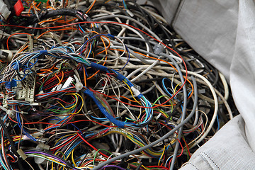 Image showing old cables and wires for recycle 