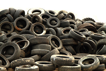 Image showing old tires for recycle