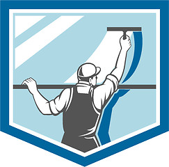 Image showing Window Cleaner Washer Worker Shield Retro