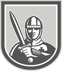 Image showing Crusader Knight With Sword Front Crest