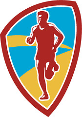 Image showing Marathon Runner Shield Retro
