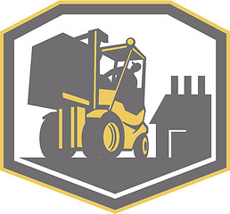 Image showing Forklift Truck Materials Handling Logistics Retro