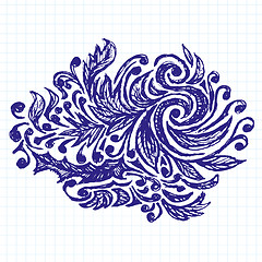 Image showing Vector Sketch Background With Pen Drawn Patterns