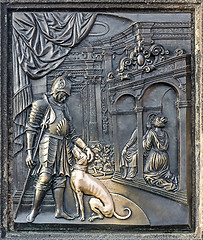 Image showing Detail from martyrium of st. john, Charles bridge in Prague 