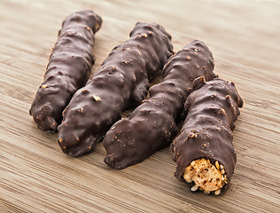 Image showing homemade cookies with chocolate