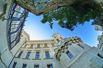 Image showing courtyard of Hluboka nad Vltavou castle