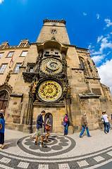 Image showing The famous clock tower of Prague City Hall 