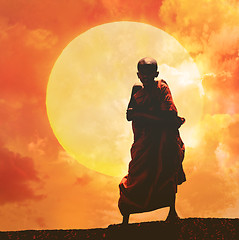 Image showing young Buddhist monk