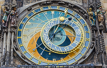 Image showing astronomical clock in Prague closeup