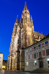 Image showing The west facade of St. Vitus Cathedral in Prague (Czech Republic