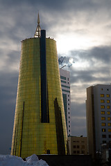 Image showing Modern building and dramatic sky.