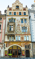 Image showing The facades of houses in the Old Town 