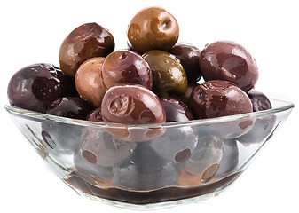 Image showing shiny black olives