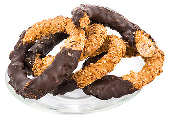 Image showing homemade cookies with chocolate