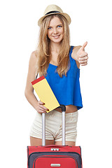 Image showing Funky teen girl  traveler