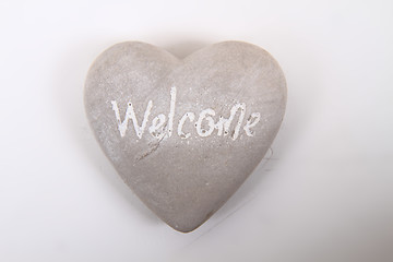 Image showing heart with word welcome 