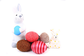 Image showing easy easter rabbits and eggs 