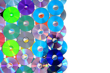 Image showing CD and DVD isolated on the white