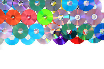 Image showing CD and DVD isolated on the white
