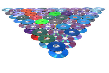 Image showing CD and DVD isolated on the white