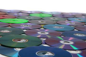 Image showing CD and DVD isolated on the white