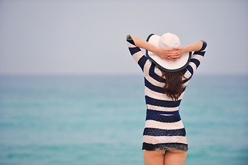 Image showing Happy Beautiful Woman Enjoying Summer Vacation