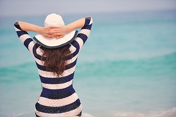 Image showing Happy Beautiful Woman Enjoying Summer Vacation