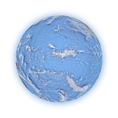 Image showing Pacific Ocean on planet Earth