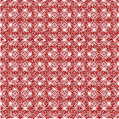 Image showing pattern from red shapes like laces