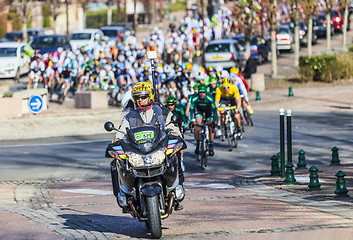 Image showing The Peloton- Paris Nice 2013 in Nemours