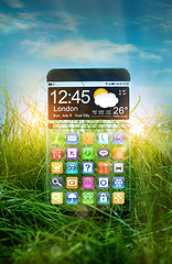 Image showing Smartphone with a transparent display.