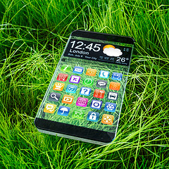 Image showing Smartphone with a transparent display.