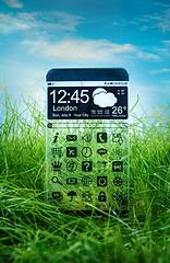 Image showing Smartphone with a transparent display.