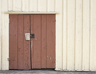 Image showing wooden door background