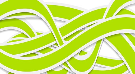 Image showing Green waves vector design