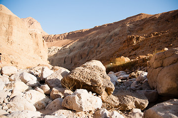 Image showing Mountains in stone desert nead Dead Sea