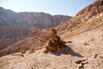 Image showing Mountains in stone desert nead Dead Sea