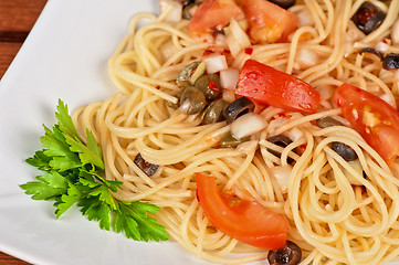 Image showing Pasta with vegetable