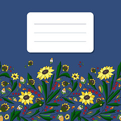 Image showing Sunflowers frame