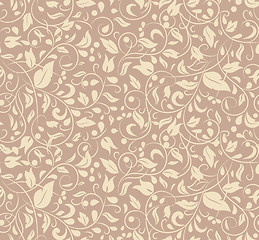 Image showing Elegant stylish abstract floral wallpaper.