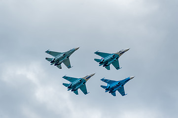 Image showing Military air fighters Su-27