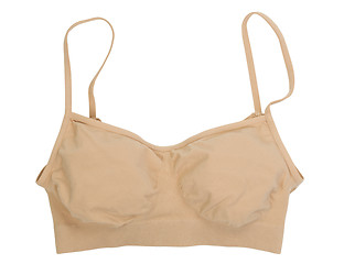 Image showing Beige seamless microfiber bra