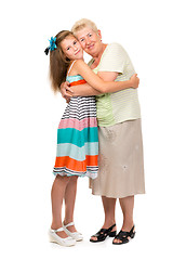 Image showing Grandmother with her granddaughter