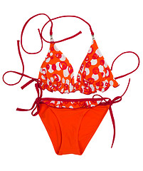 Image showing Bright orange swimsuit