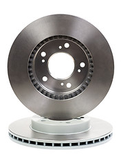 Image showing Two new brake discs for the car