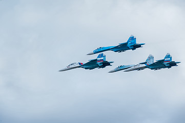 Image showing Military air fighters Su-27