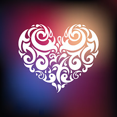 Image showing Ornamental Heart. Love.