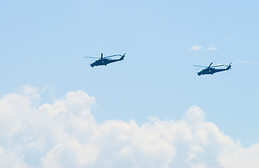 Image showing Russian helicopters